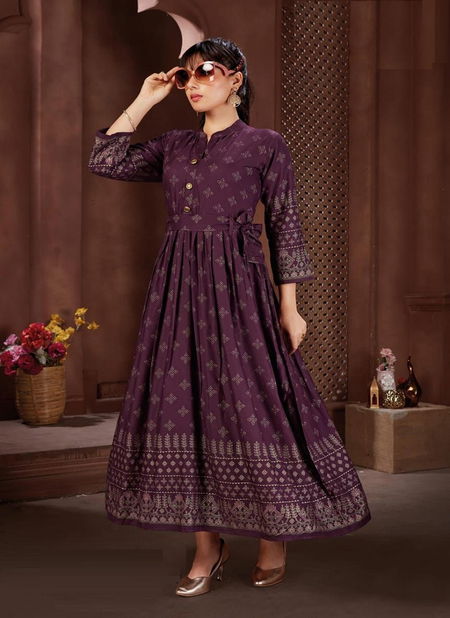 Kanasu Elegance 4 New Designer Ethnic Wear Long Anarkali Kurti Collection Catalog